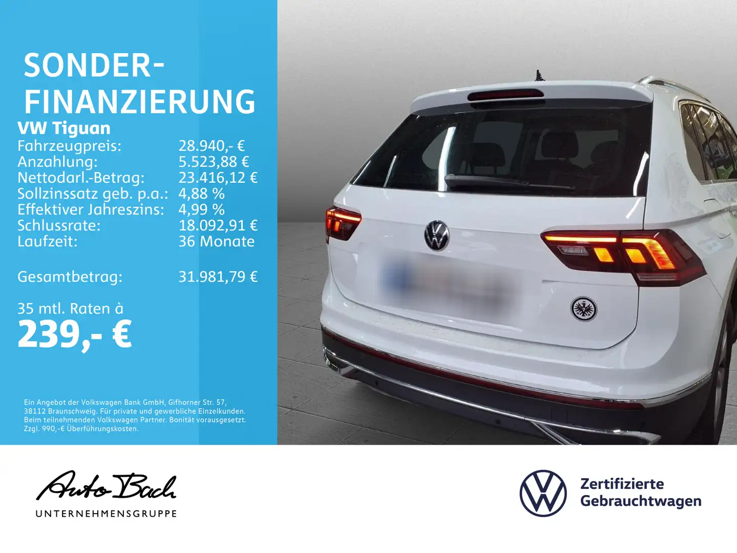 Volkswagen Tiguan 1.5 TSI DSG Elegance, Navi, LED-Matrix, D Weiß - 2