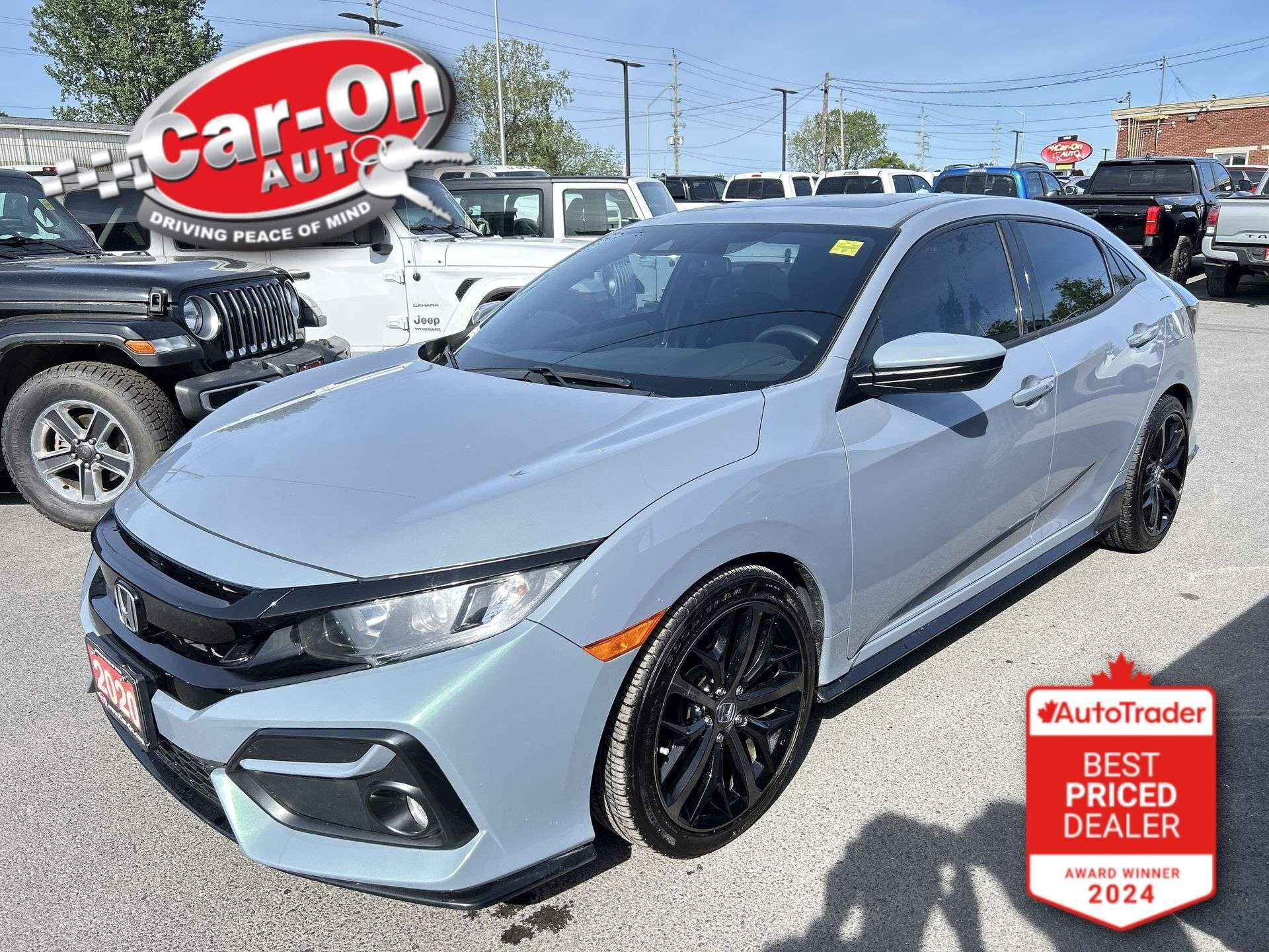 Gray 2020 Honda Civic Hatchback Sport FWD Hatchback Front-Wheel Drive Automatic
