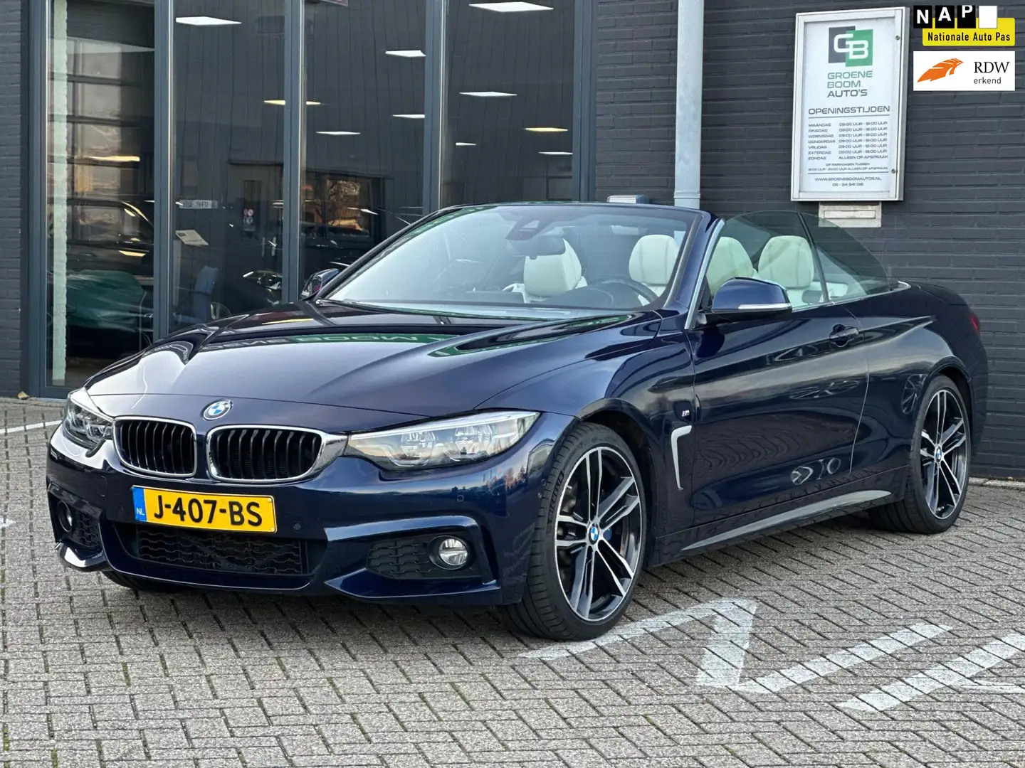 BMW 430 4-serie Cabrio 430i High Executive Edition/1STE EI Bleu - 1