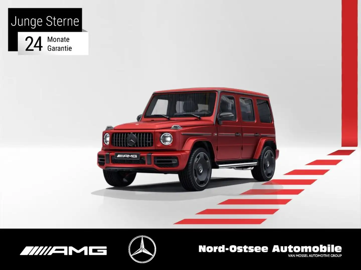 Mercedes-Benz G 63 AMG AMG G 63  AHK SD MULTIBEAM BURBESTER NAVI SITZHZ Rojo - 1
