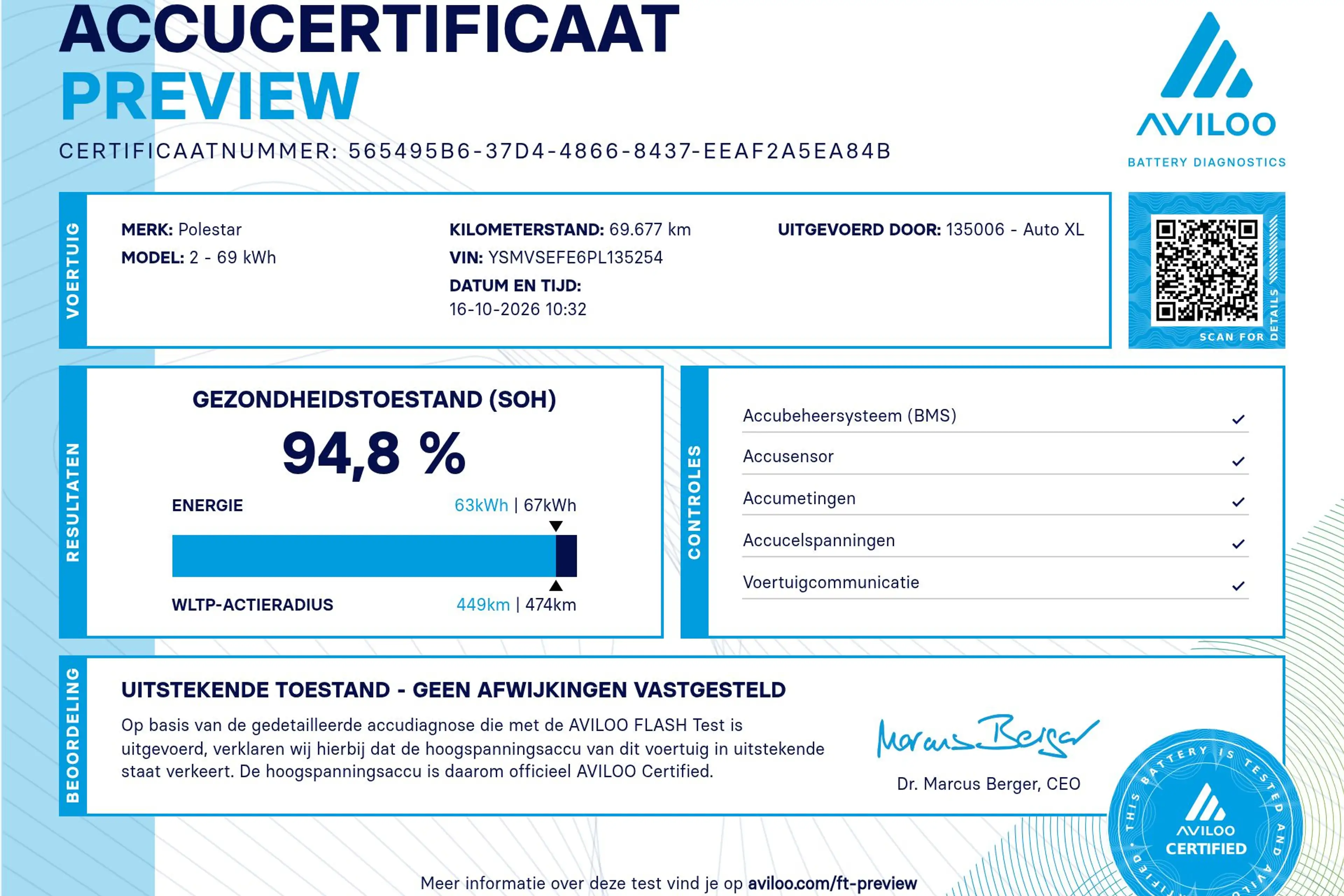 Polestar 2 Single Motor 69 kWh (95% SOH) Adapt.Cruise 360*Cam — photo 2