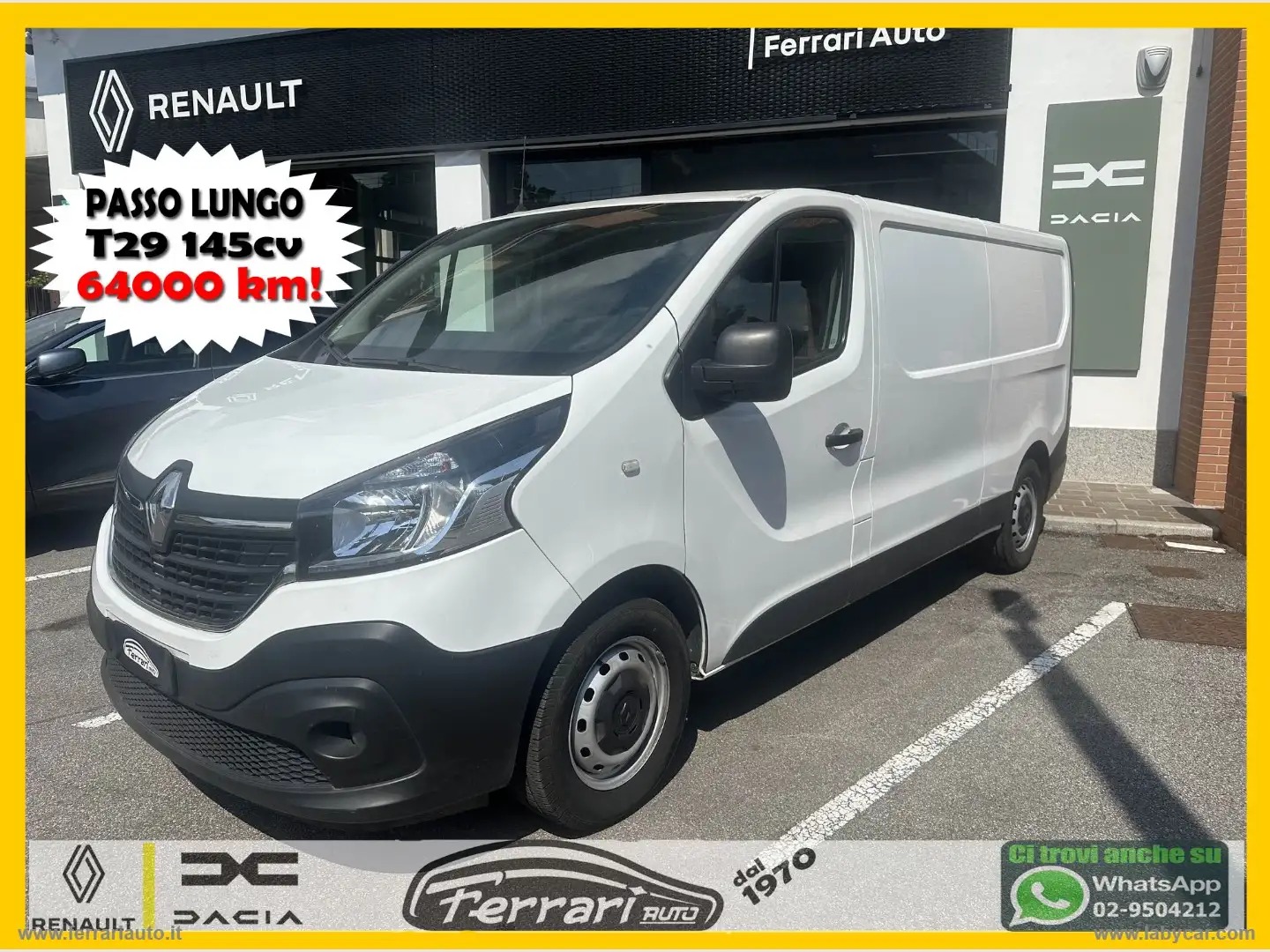 Renault Trafic T29 dCi145 PL-TN Passo Lungo UNIPROPRIETARIO Weiß - 1