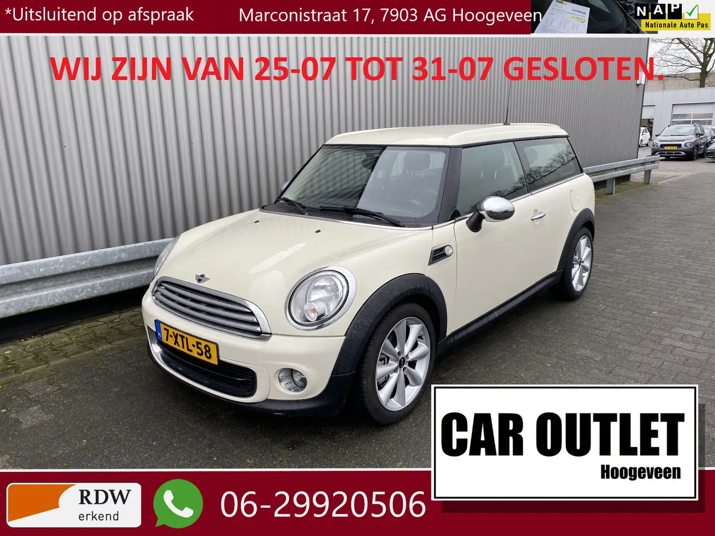 MINI One Clubman Mini 1.6 Final Edition 2e Eignr, A/C, CC, Navi, Ha Alb - 1
