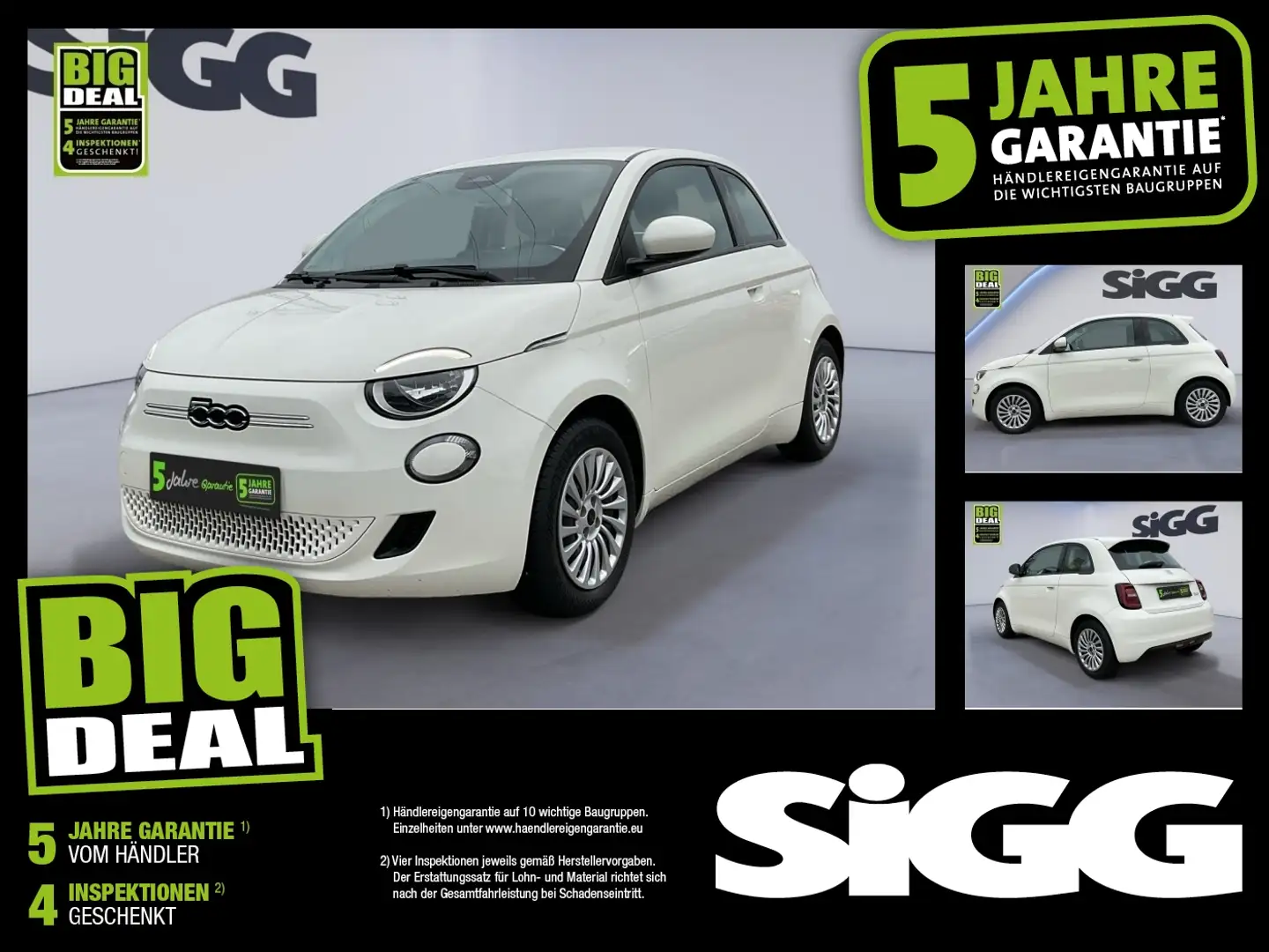Fiat 500e Base inkl. Wallbox - Winterreifen - Kauftipp! Weiß - 1