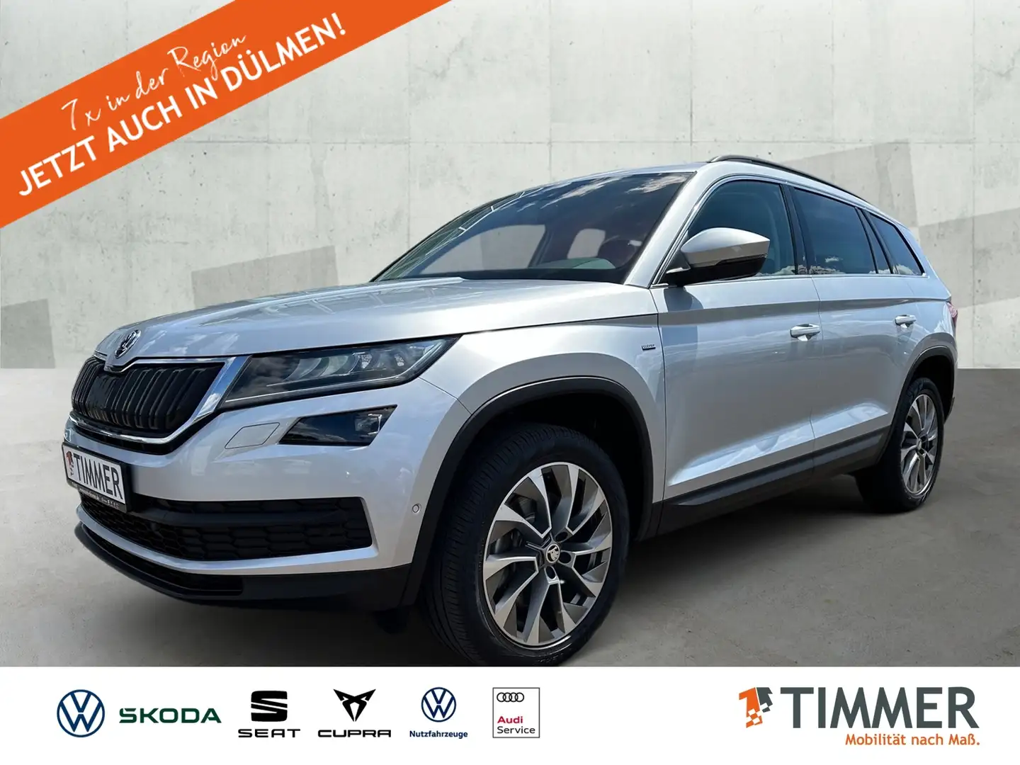 Skoda Kodiaq 2.0 TDI DSG 4x4 CLEVER *LED *RKAM *ACC *NAVI * Argent - 1