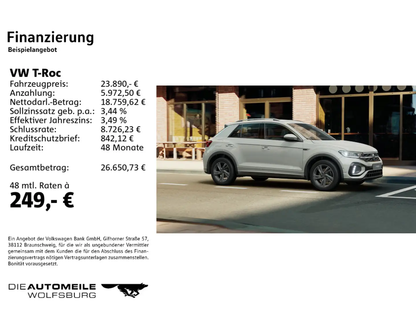 Volkswagen T-Roc 1.0 TSI R-Line ACC/Einparkhi/Multilenk Grau - 2