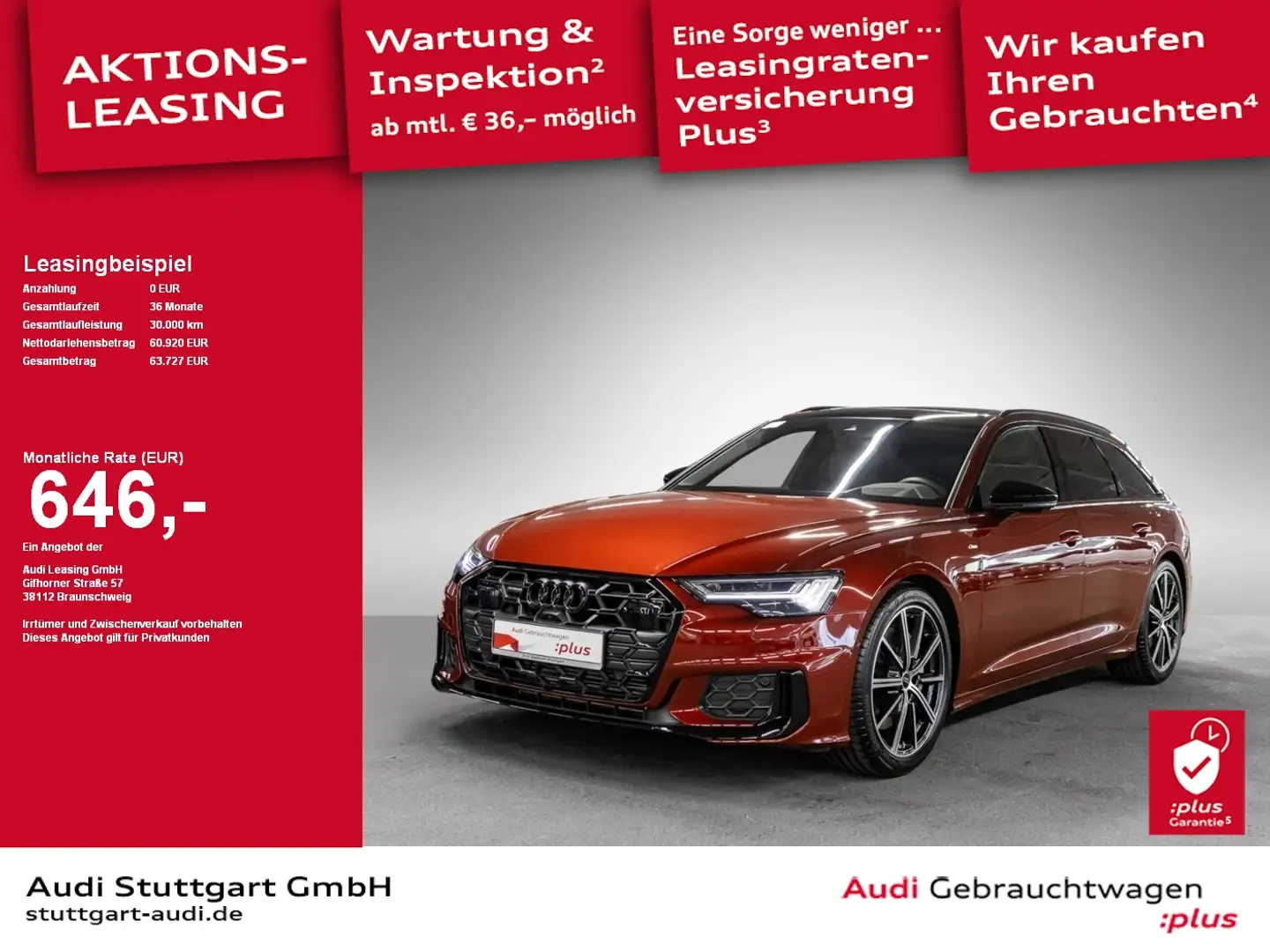 Audi A6 Avant S line 50 TFSI e quattro S tronic AHK Rot - 1