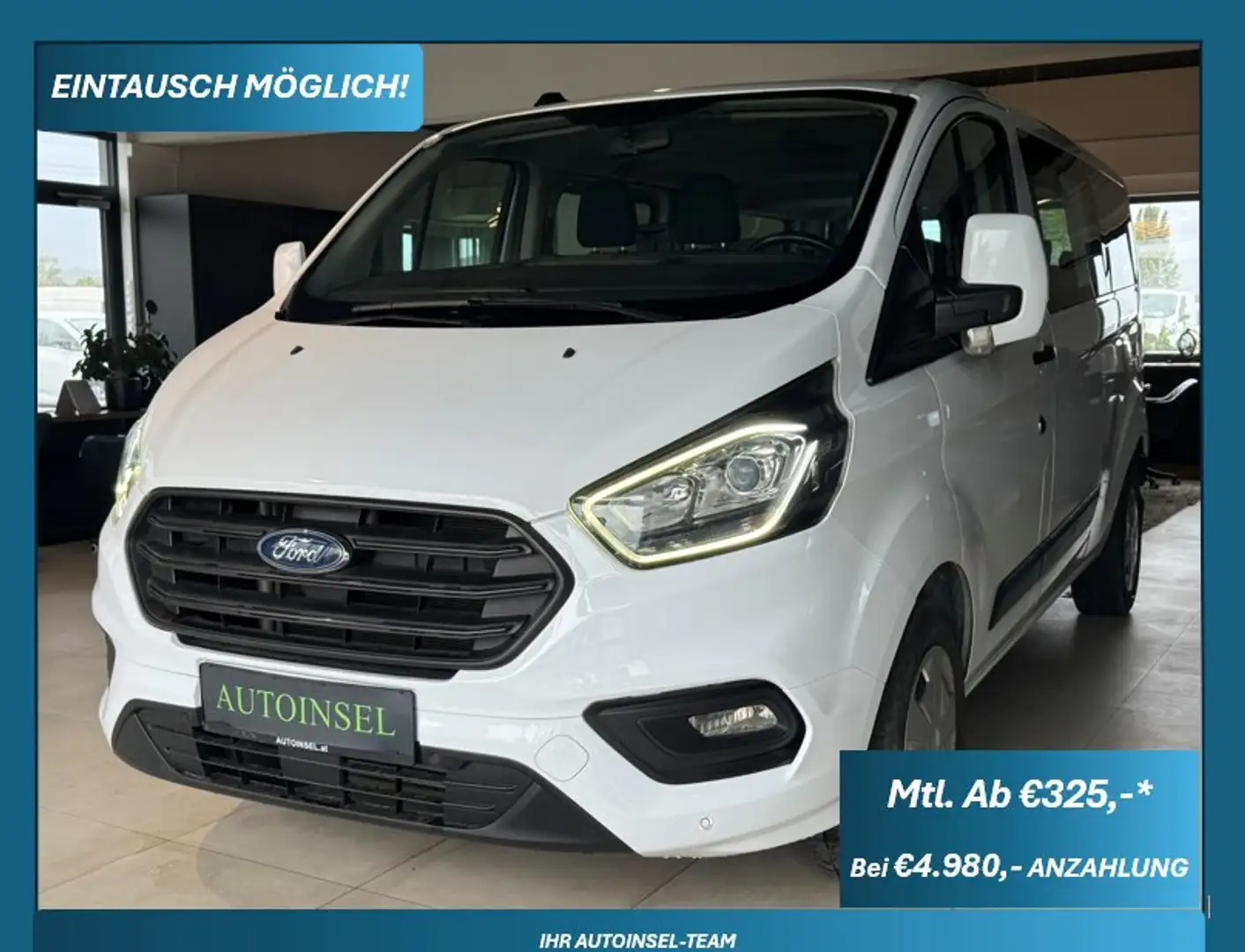 Ford Transit Custom Variobus L2H1 9 Sitzer 320 Weiß - 1