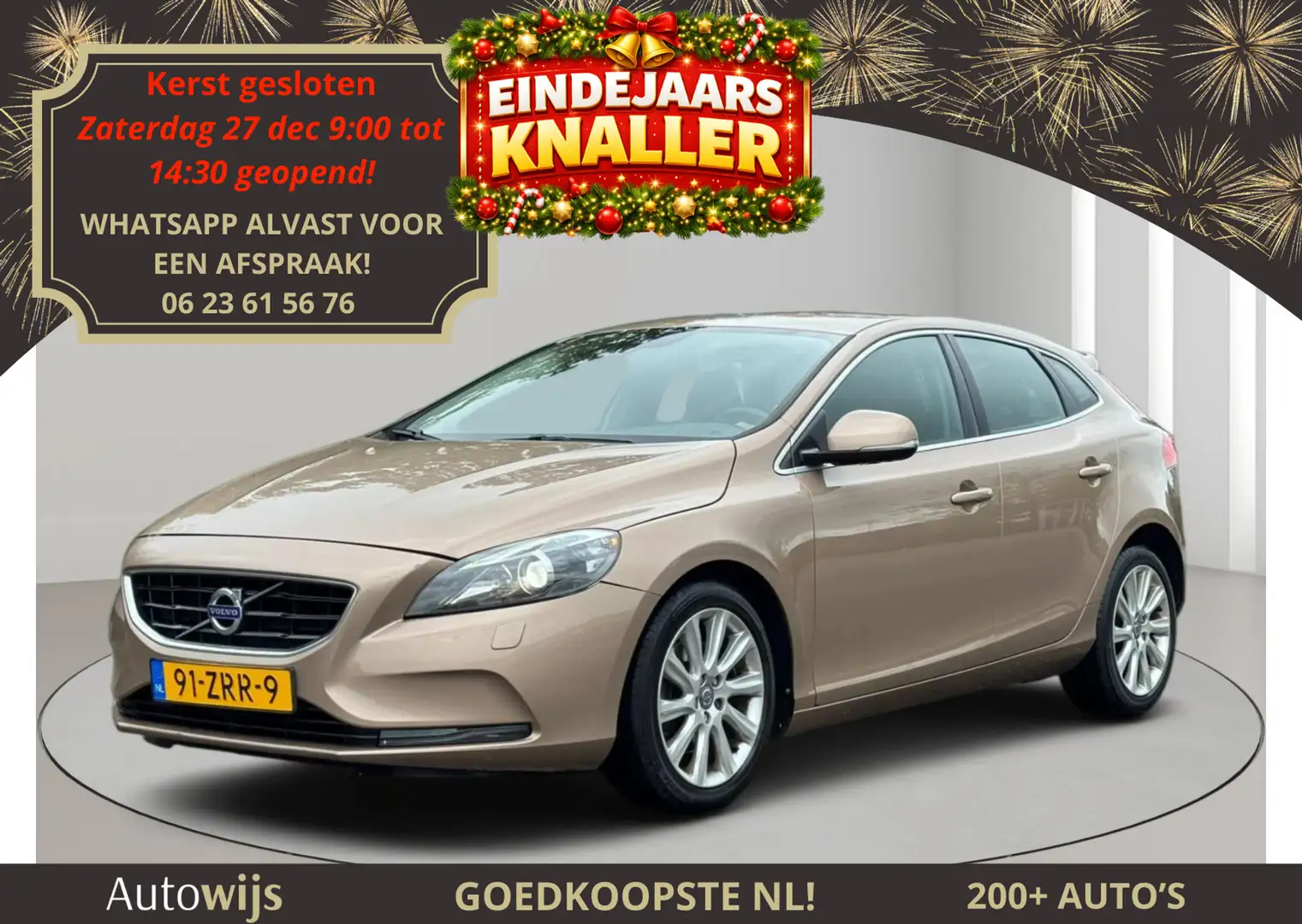 Volvo V40 1.6 T4 Summum|LEDER|AUT|CAMERA|NL AUT|CRUISE Brun - 1