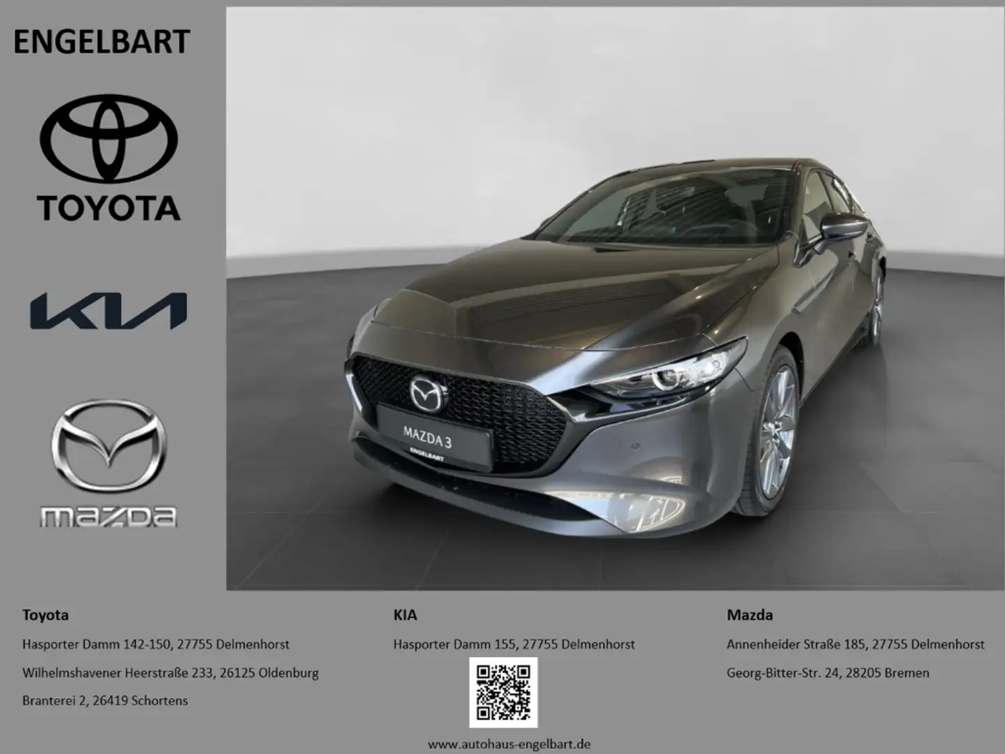 Mazda 3 Centre-Line 2.5L e-SKYACTIV G DASO HUD Navi Bose 3 Grau - 1