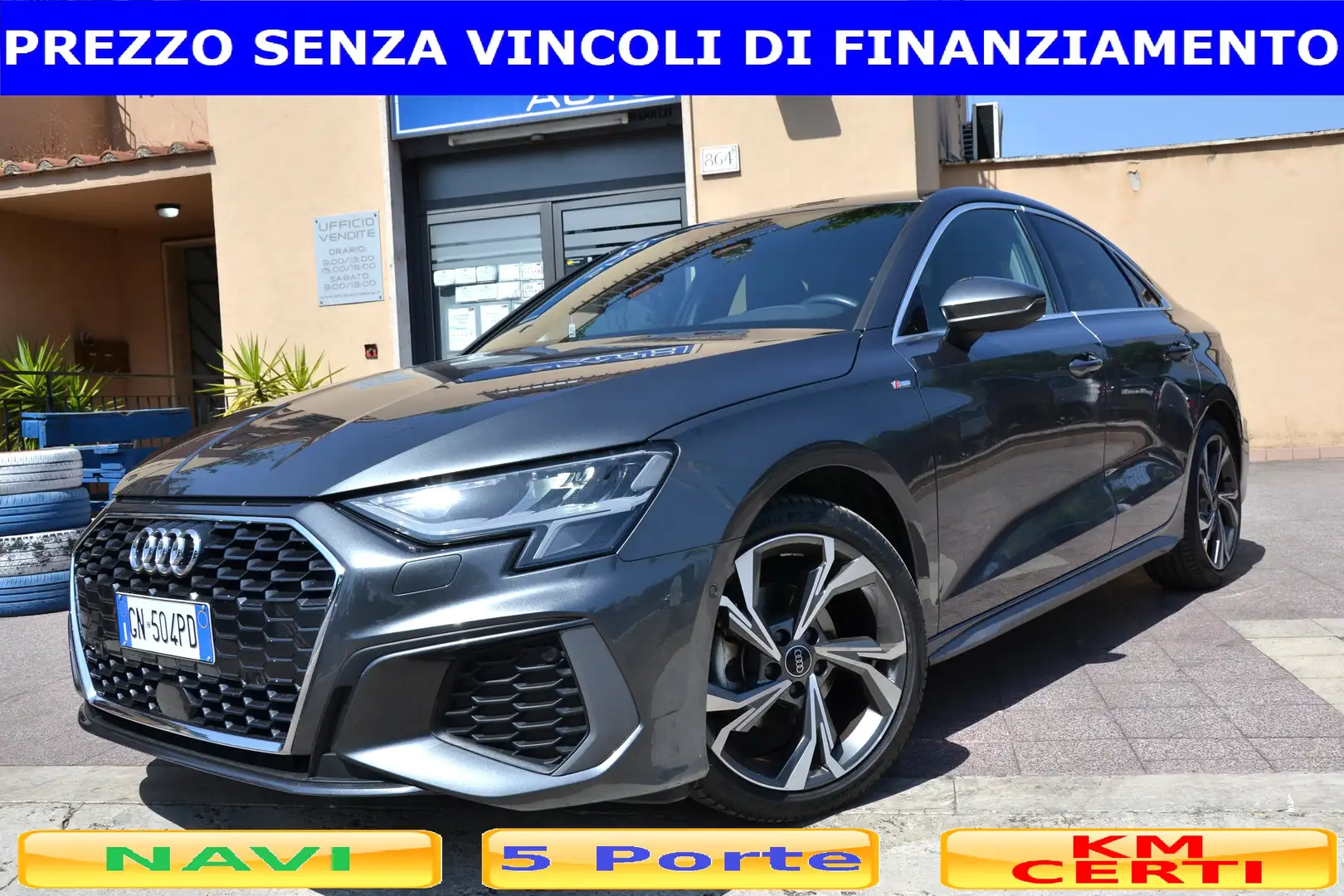 Audi A3 2.0 TDI S-LINE SEDAN **VIRTUAL-LED-PDC*PREZZO VERO Grigio - 1
