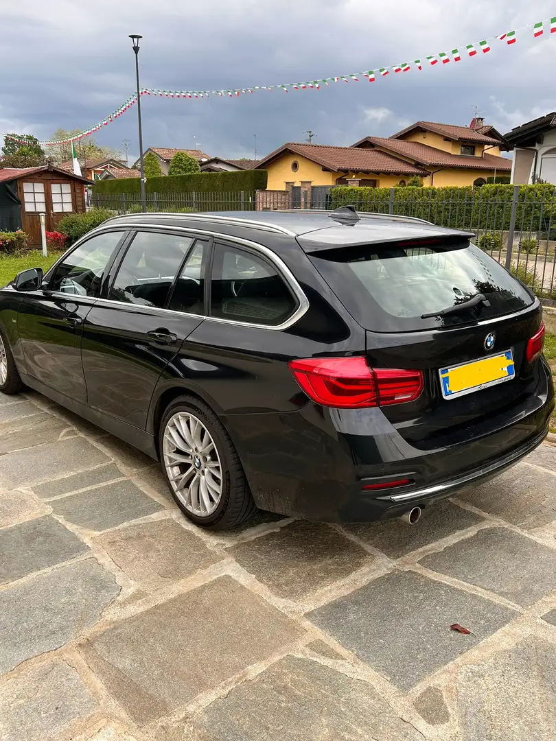 BMW 318 318tds Luxury 150cv interni in pelle nera Nero - 2