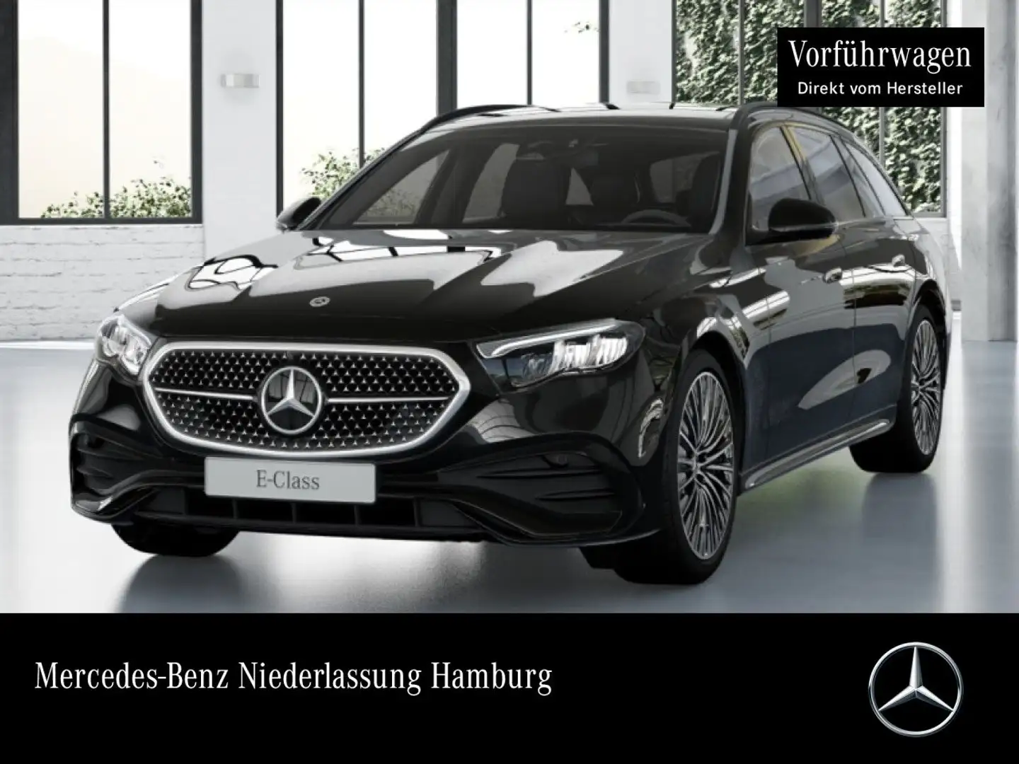 Mercedes-Benz E 220 d T AMG 360° Pano Burmester Distr. LED AHK Black - 1