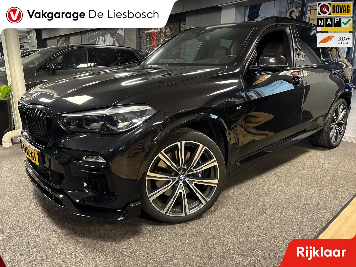 BMW X5 XDrive45e High Executive/m-pakket/pano/leer/head u Zwart - 1
