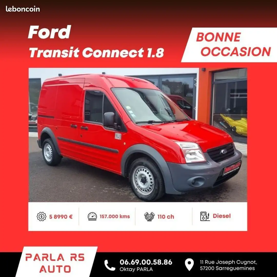 Ford Transit Connect Grand Phase 2 1.8 TDCi 110ch Rouge - 1