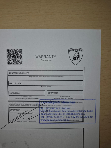 Lamborghini Urus S 4.0 V8 Facelift MY2024 Deutsches Fahrzeug — photo 45