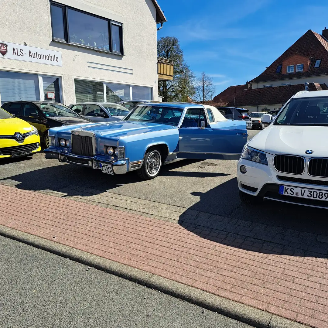 Lincoln Continental 2-Door Pillared Oldtimer Blau - 2