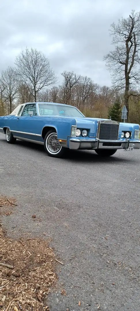 Lincoln Continental 2-Door Pillared Oldtimer Blau - 2