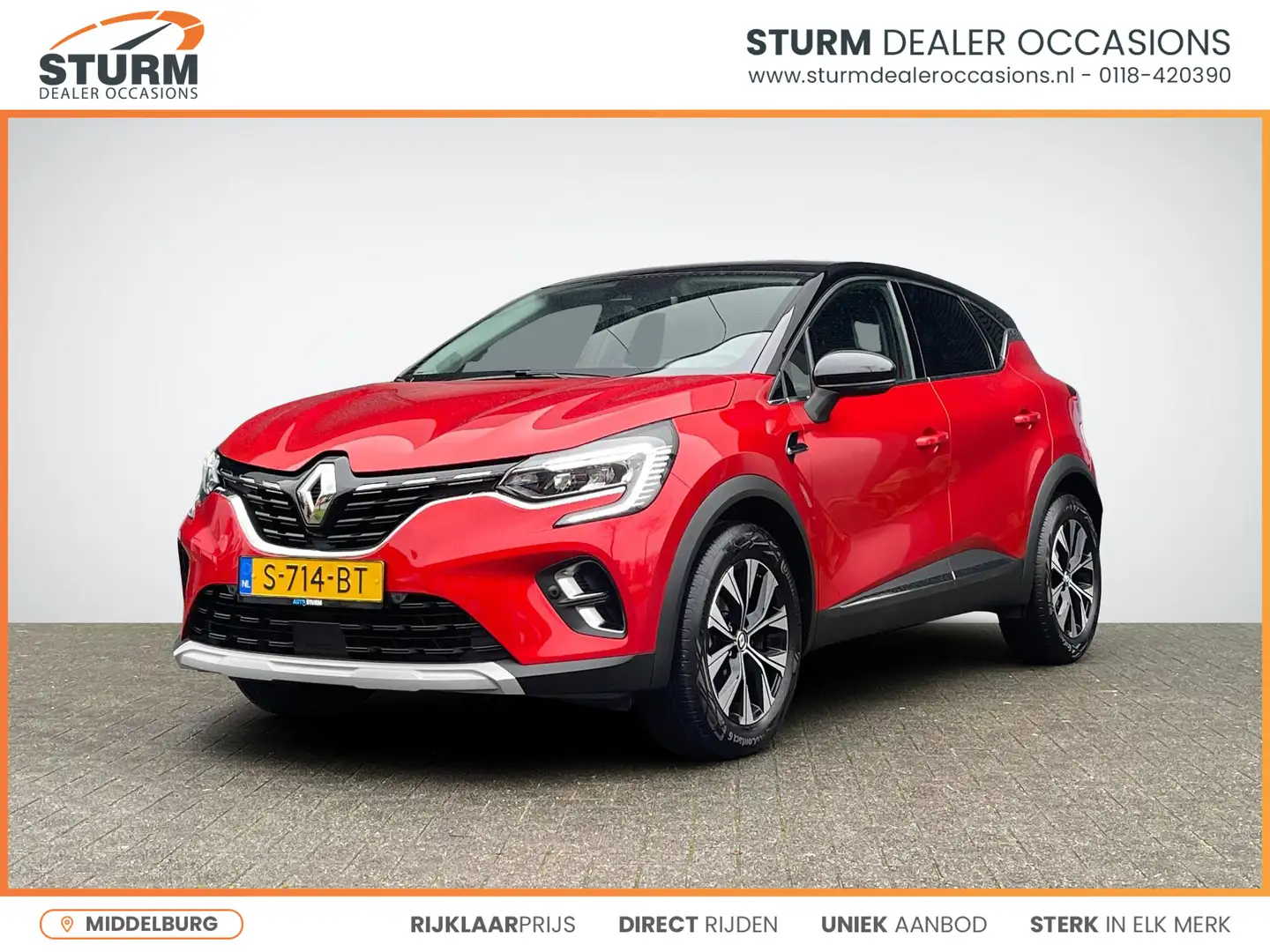 Renault Captur 1.0 TCe 90 techno Rood - 1