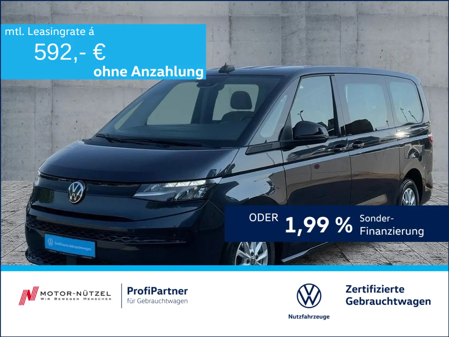 Volkswagen T7 Multivan T7 Multivan LÜ 2.0 TDI 5JG+LED+NAV+SHZ+2xPDC+AHK Blau - 1