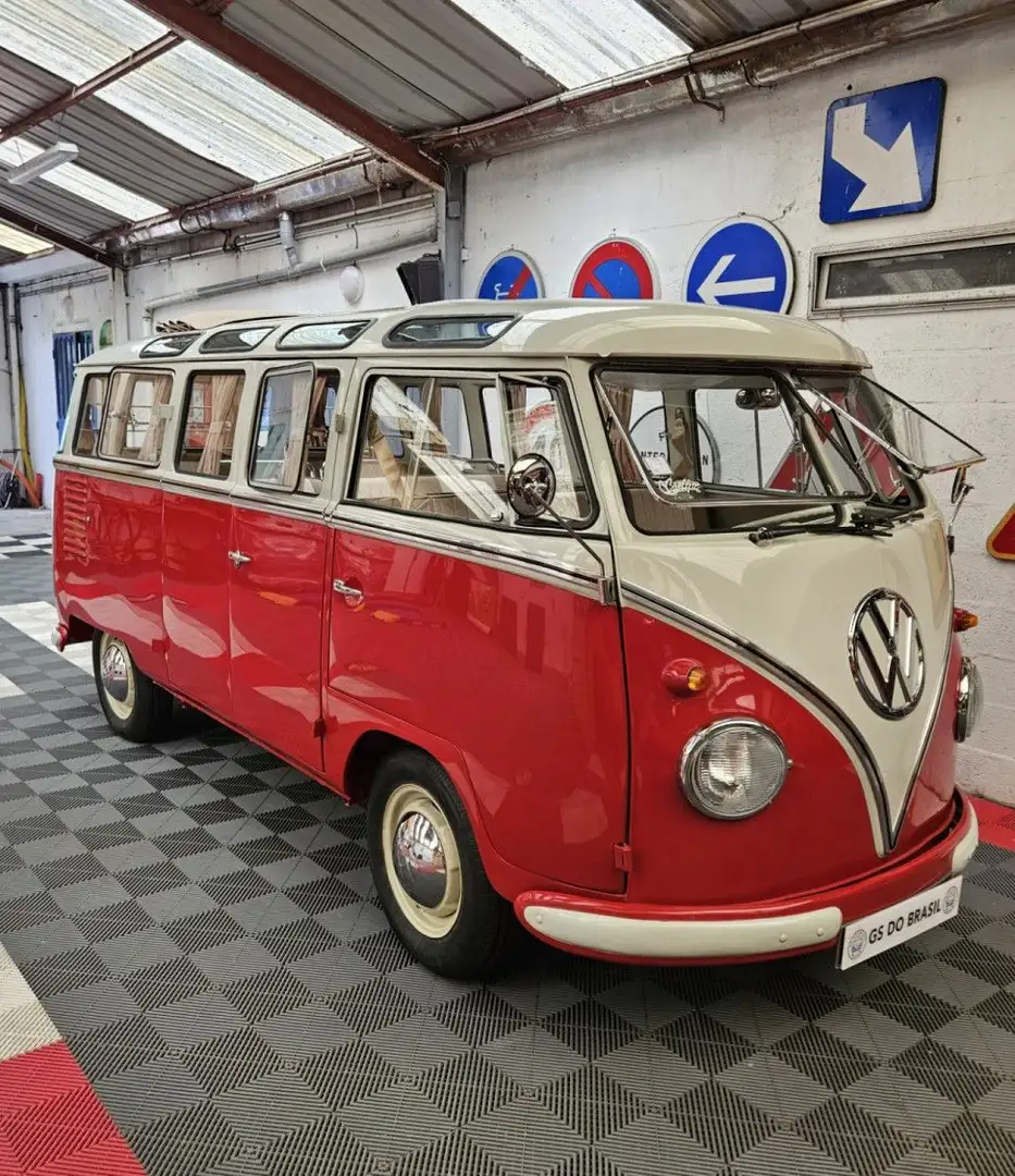 Volkswagen T1 T1 Replica Samba 23 Fenêtres Rouge - 1