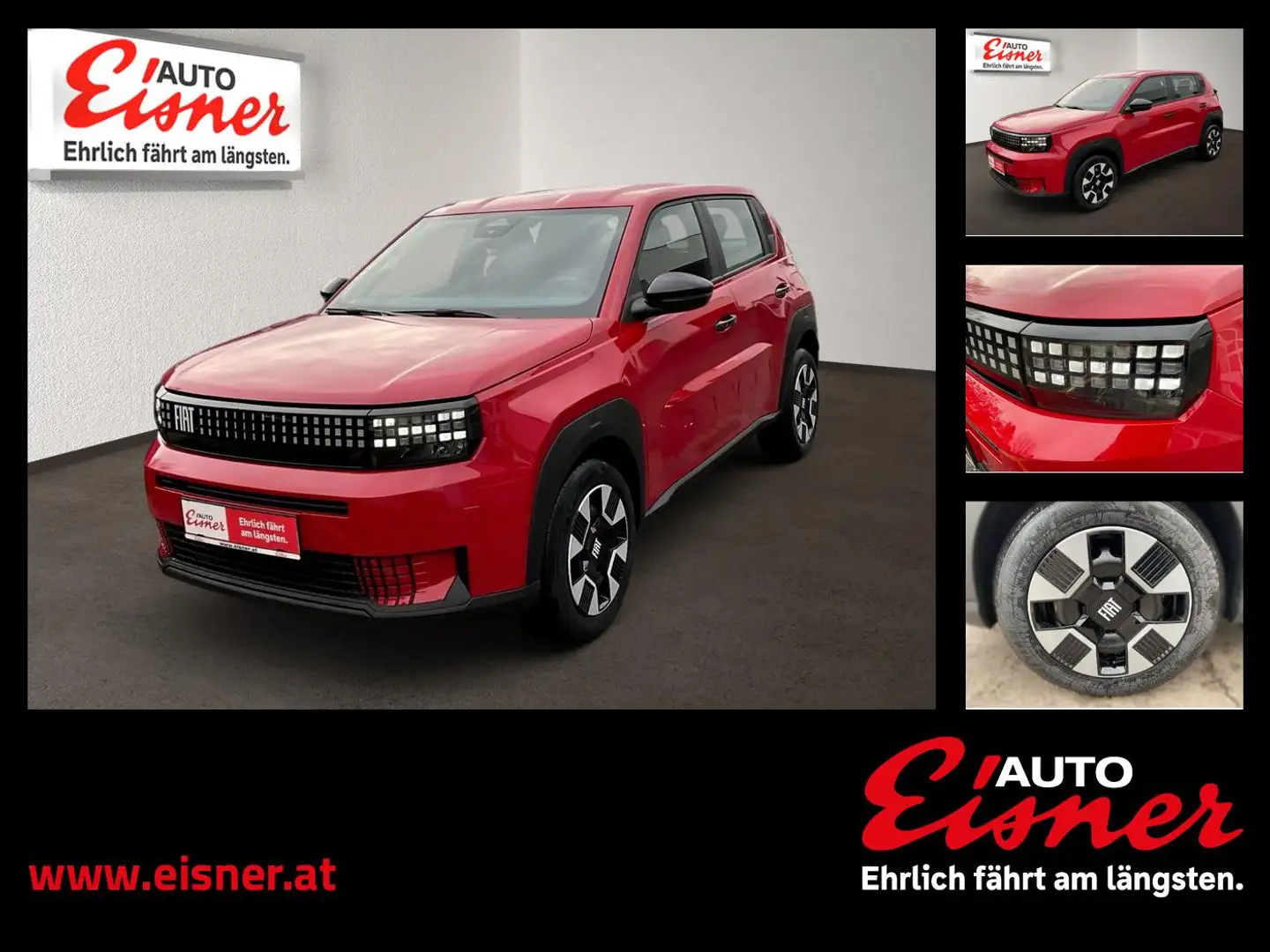 Fiat Grande Panda EDCT ICON HYBRID Neues Modell Rot - 1