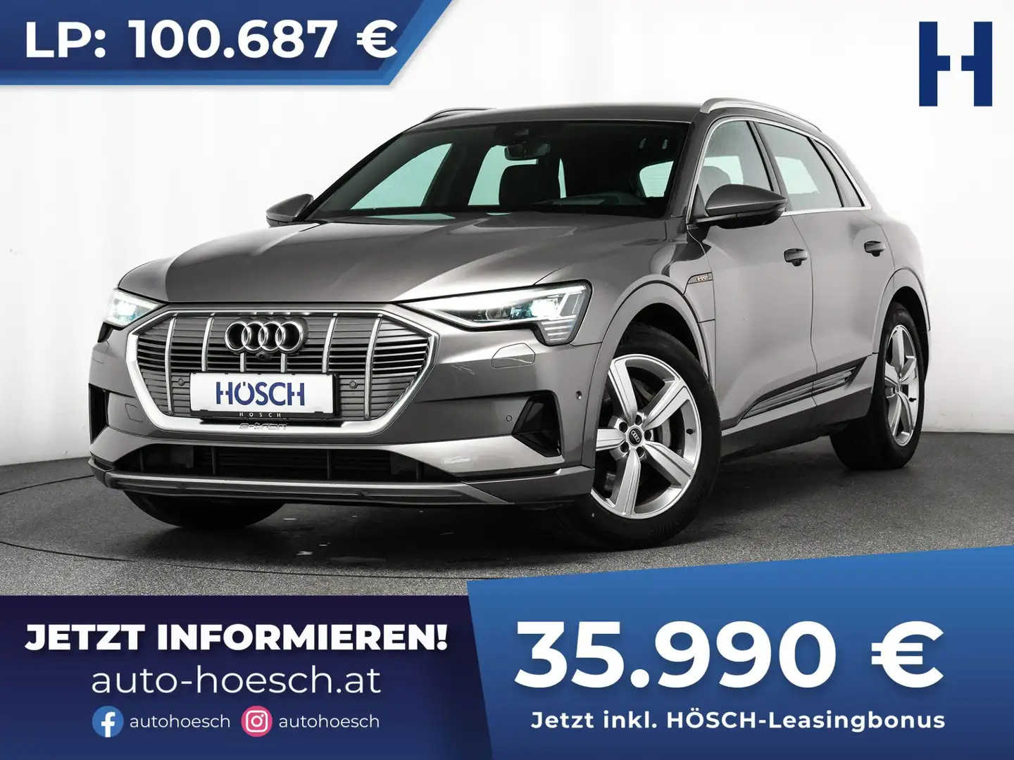 Audi e-tron 55 quattro Adv. S-LINE SITZLÜFTUNG +++ -64% Grau - 1