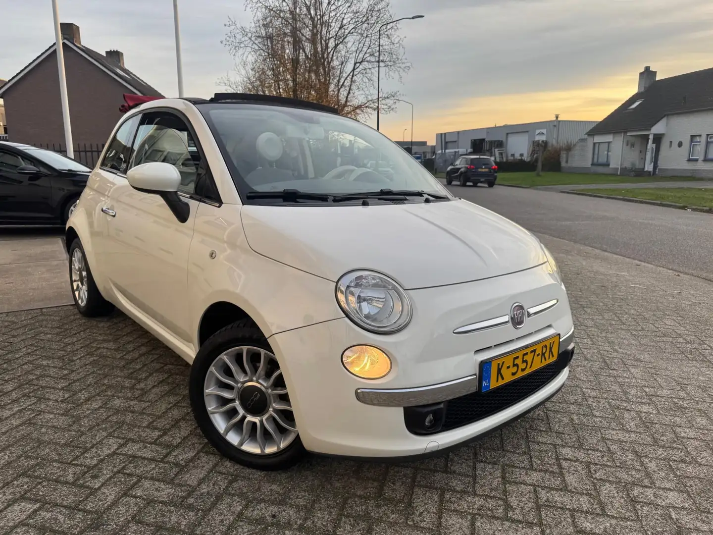 Fiat 500C 1.2 Lounge Cabrio,Airco,Parkeersensoren Blanc - 2