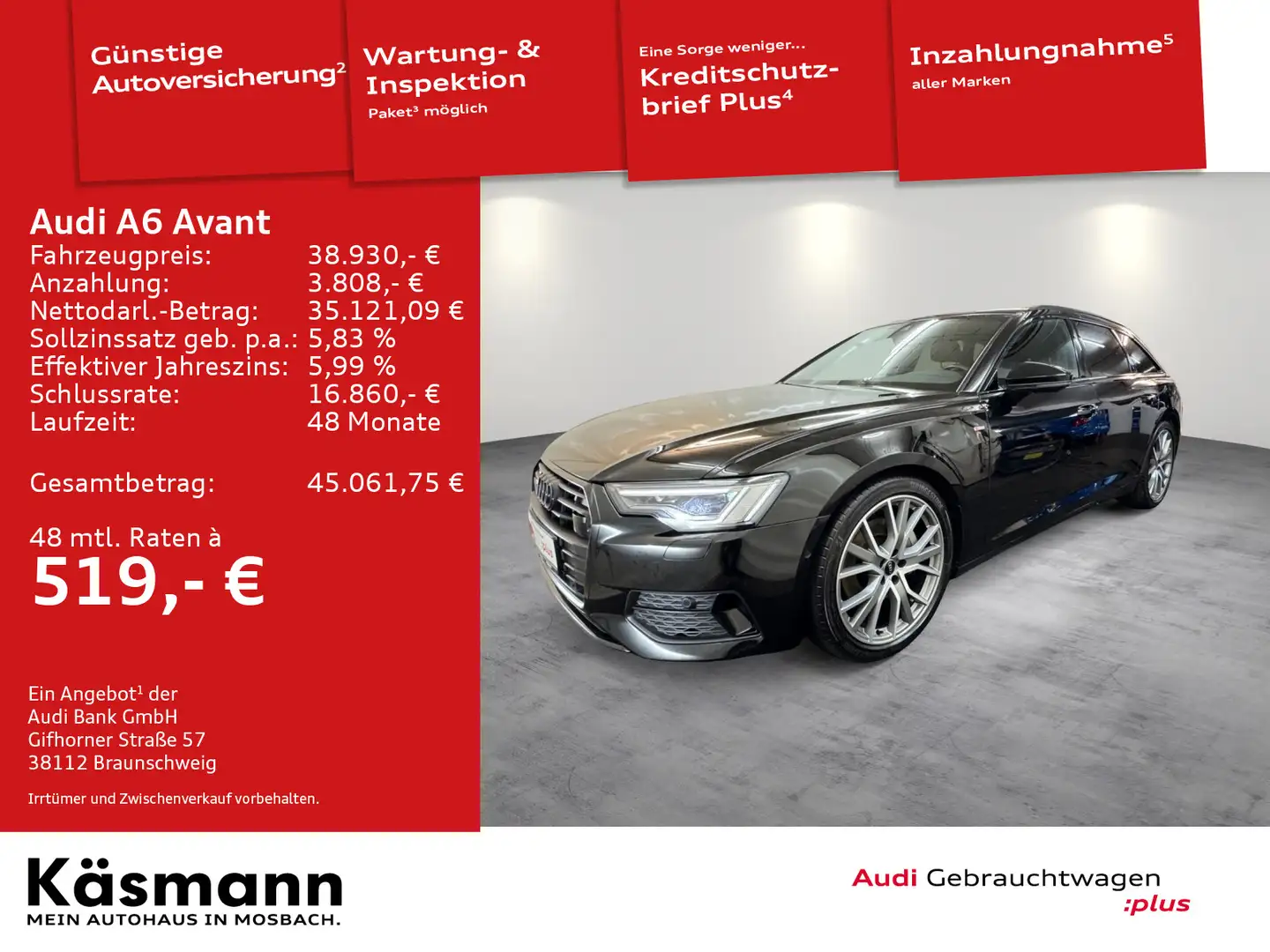 Audi A6 sport 45TDI qu S line MATRIX B&O PANO K Schwarz - 2