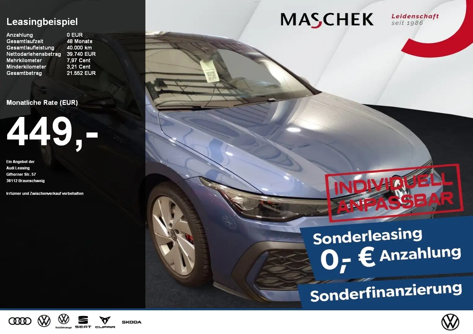 Volkswagen Golf GTE 1.5 e-Hybrid AHK Pano HUD Matrix Leder Blau - 1