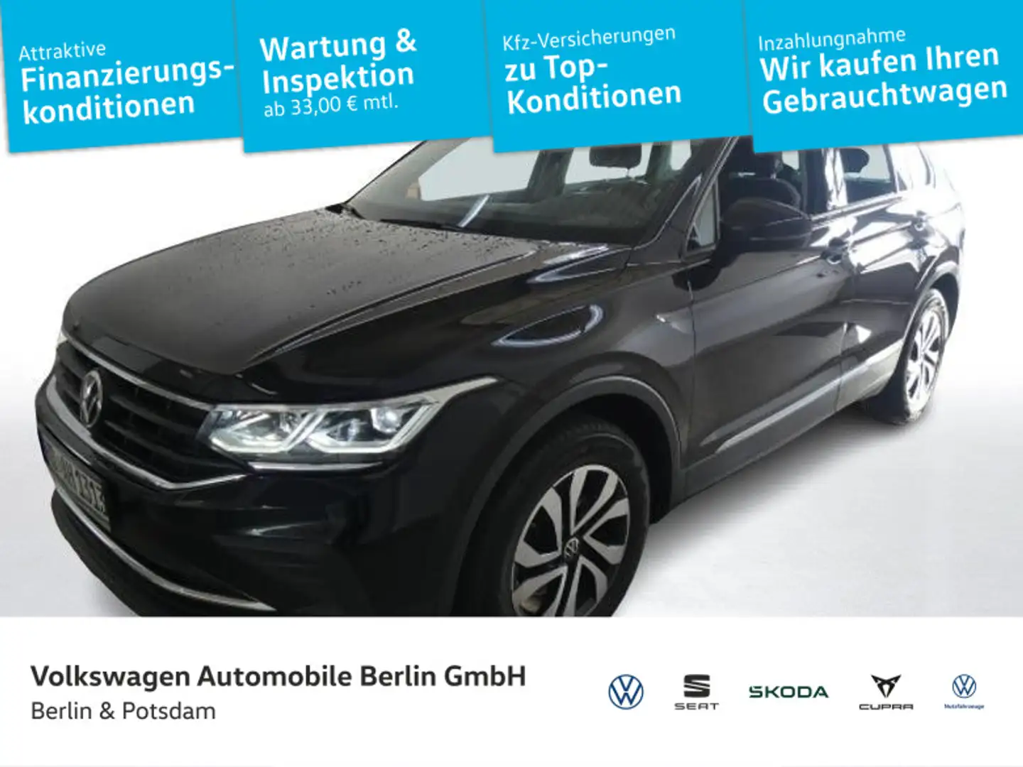 Volkswagen Tiguan 2.0 TDI DSG Active Navi Kamera AHK SHZ Schwarz - 1