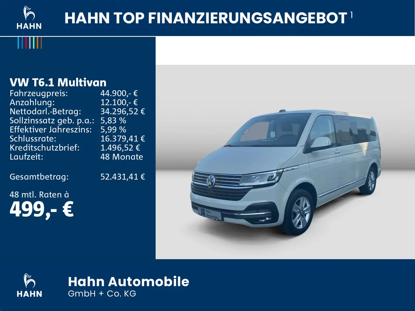 Volkswagen T6.1 Multivan Gen. Six ACC LED beheizb. Frontsch Grau - 2