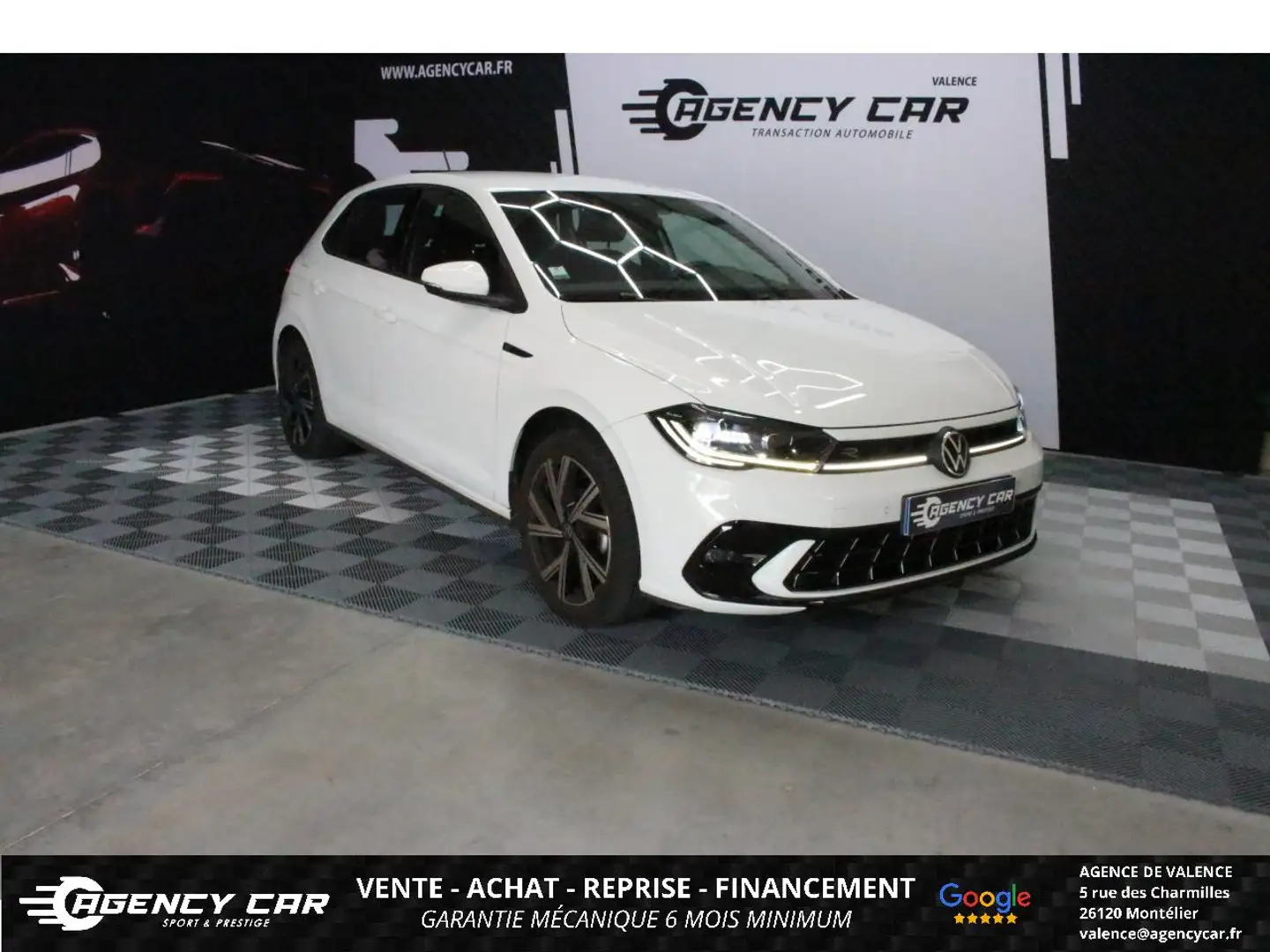 Volkswagen Polo 1.0 TSI 95 DSG R LINE FAIBLE KILOMETRAGE Blanco - 1