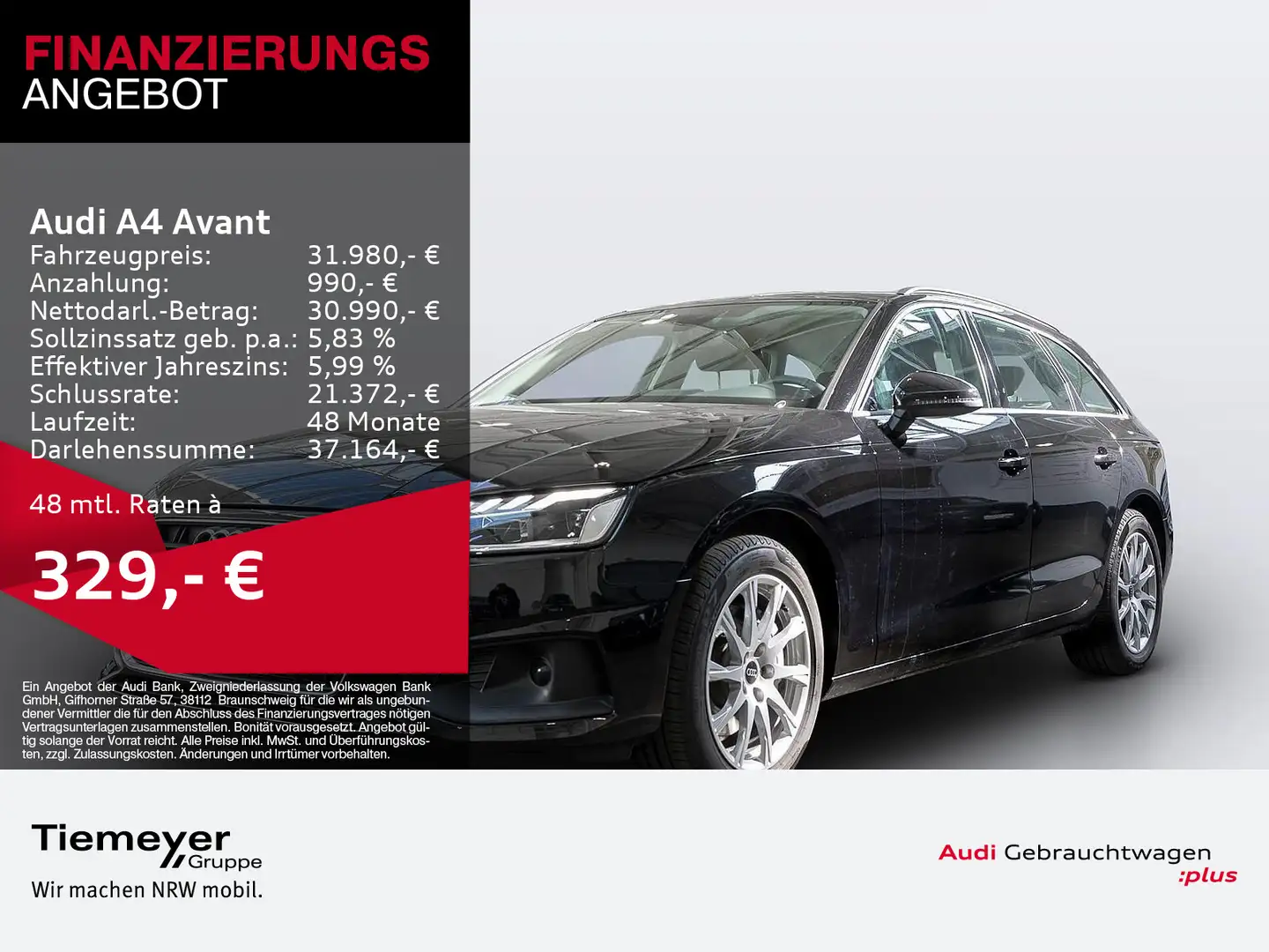 Audi A4 40 TDI BUSINESS LED KAMERA NAVI SITZHZ Schwarz - 1