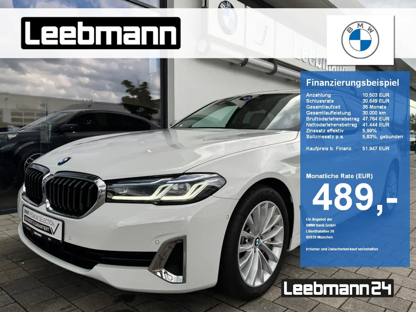 BMW 530 d Lim. Luxury Nappa/Massage 2 JAHRE GARANTIE Bianco - 1