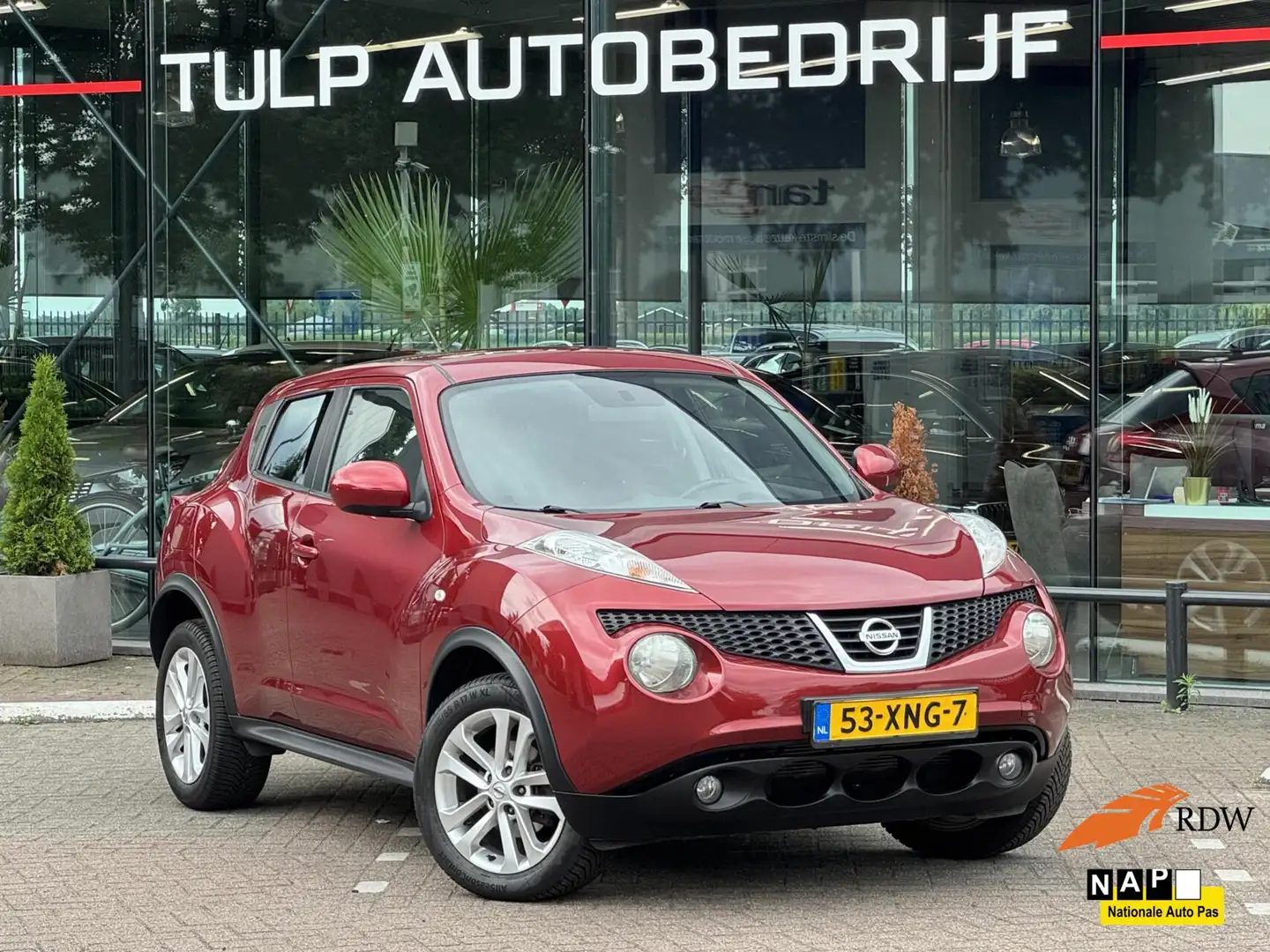 Nissan Juke 1.6 Acenta Eco bj 2012 Navi Clima Top staat !!! Rood - 1