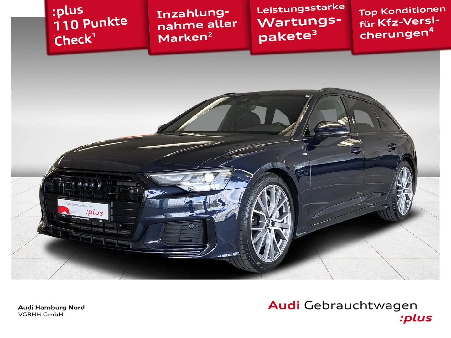 Audi A6 55 TFSI qua. S line AHK Pano B&O Stdhzg Blau - 1