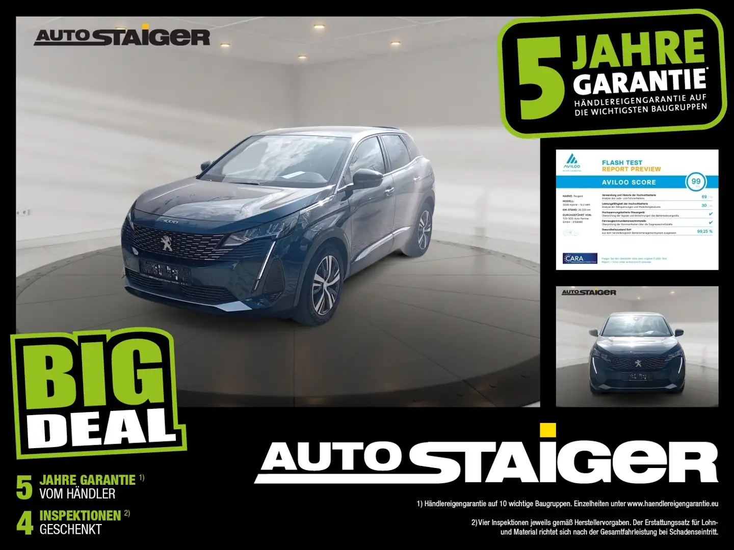 Peugeot 3008 Allure Hybrid 225 *Navi*LED*Keyless*SHZ* Blau - 1