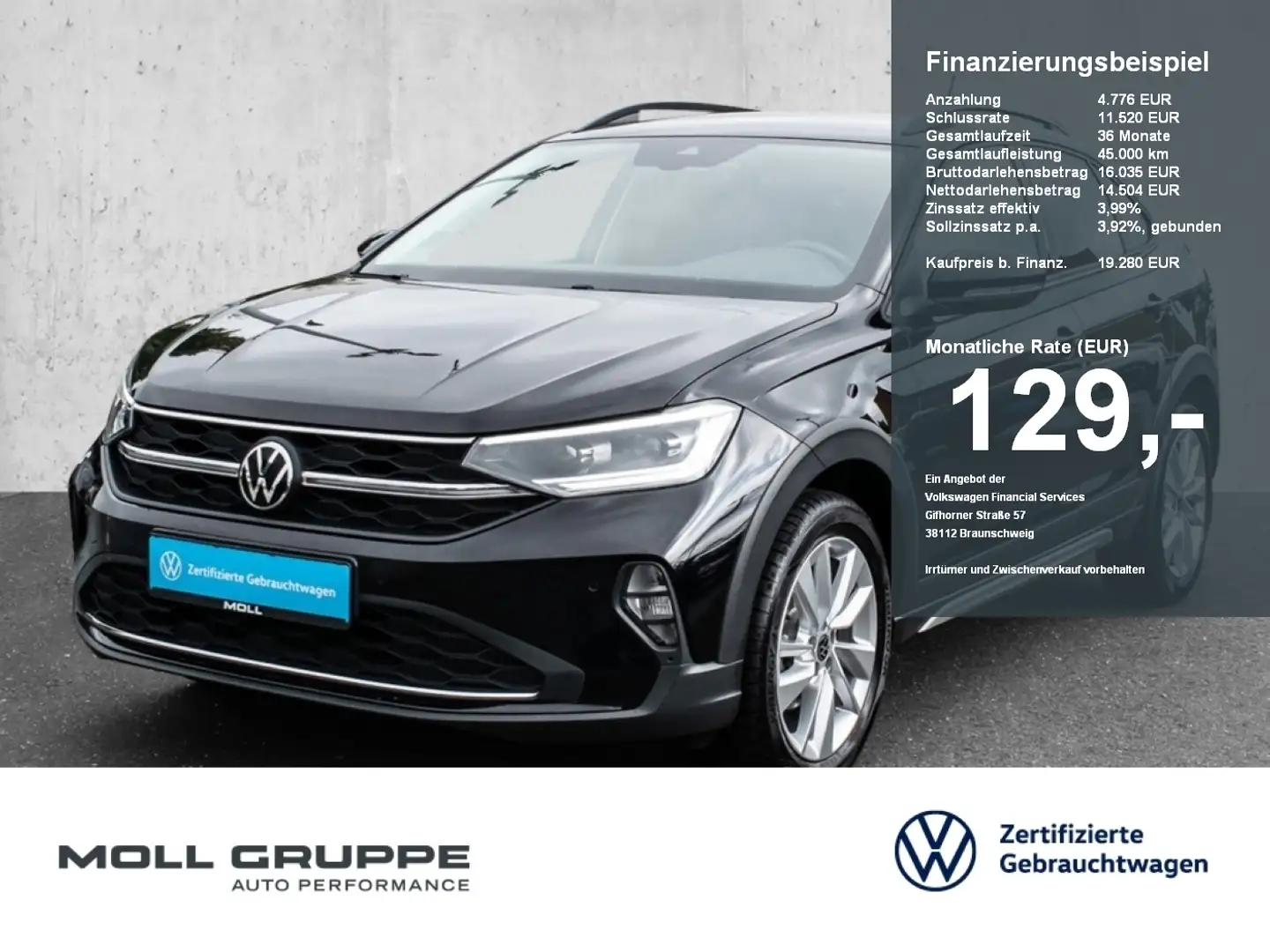 Volkswagen Taigo 1.0 TSI DSG Life KLIMA ACC AHK AUT FLA Nero - 1