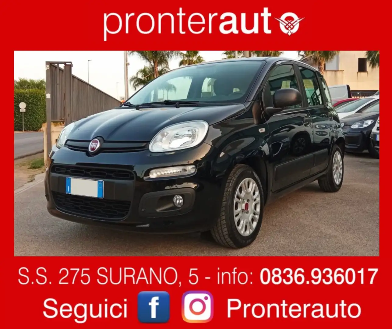 Fiat Panda 1.2 Lounge 69cv Nero - 1