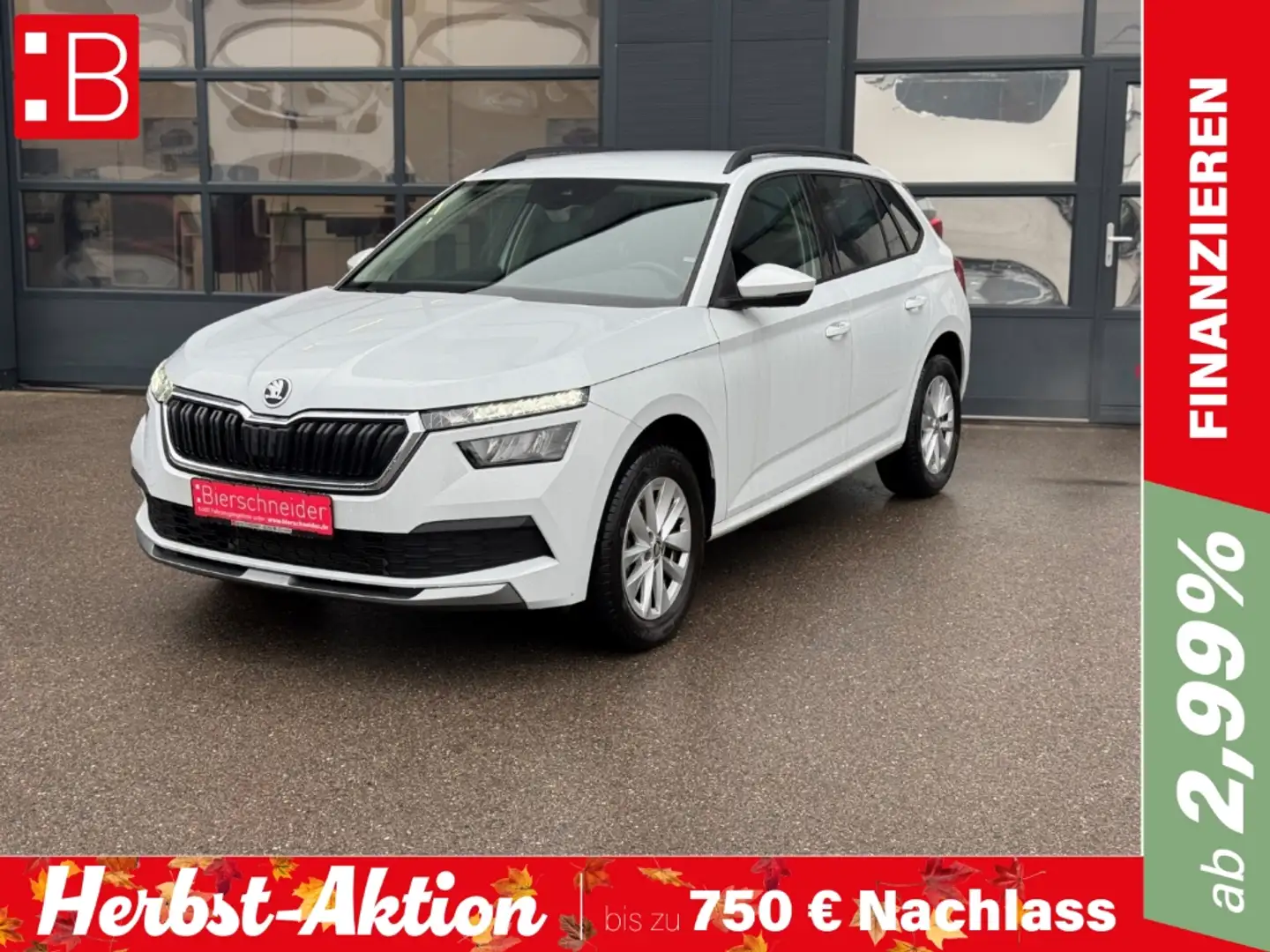 Skoda Kamiq 1.5 TSI Ambition LED PDC SHZ KLIMA BLUETOOTH Weiß - 1