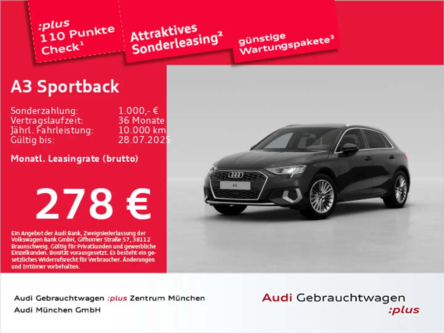 Audi A3 35 TFSI S tronic advanced AHK/PDC+/ Schwarz - 1
