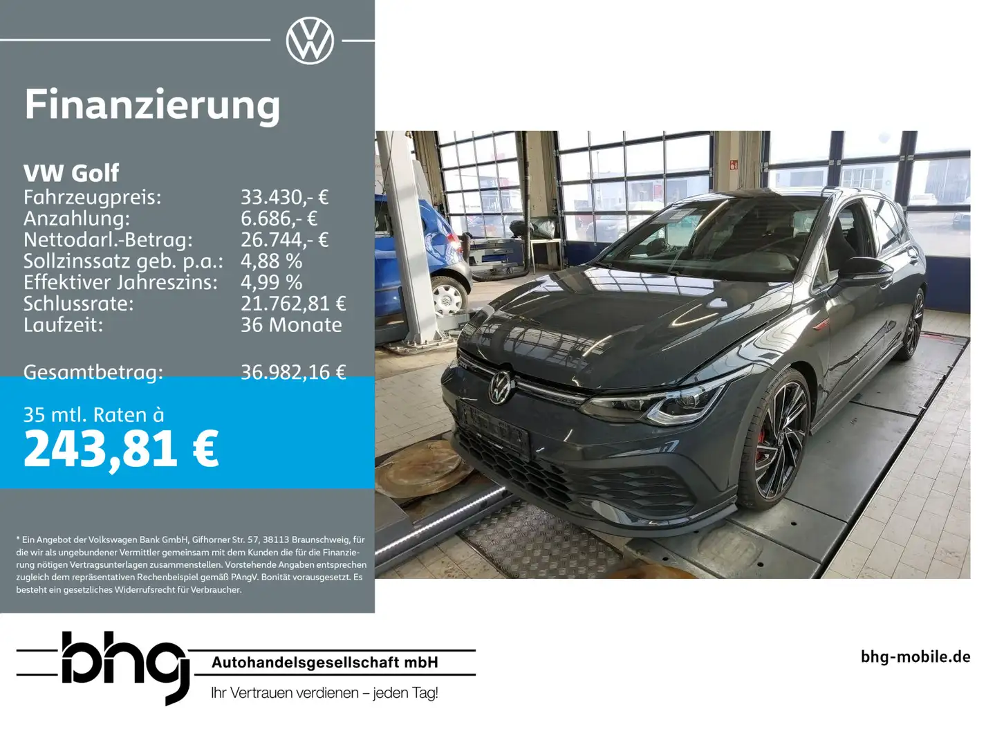 Volkswagen Golf GTI Golf 2.0 TSI OPF DSG GTI Clubsport Grau - 1