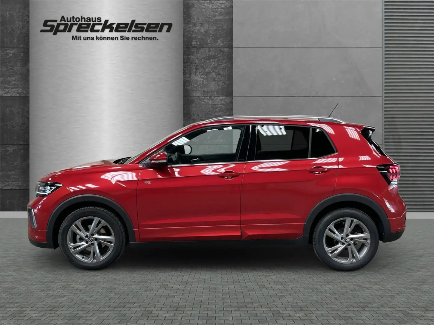 Volkswagen T-Cross 1.0 TSI R-Line++Aut.++Digitales Cockpit++ Klima Rot - 2