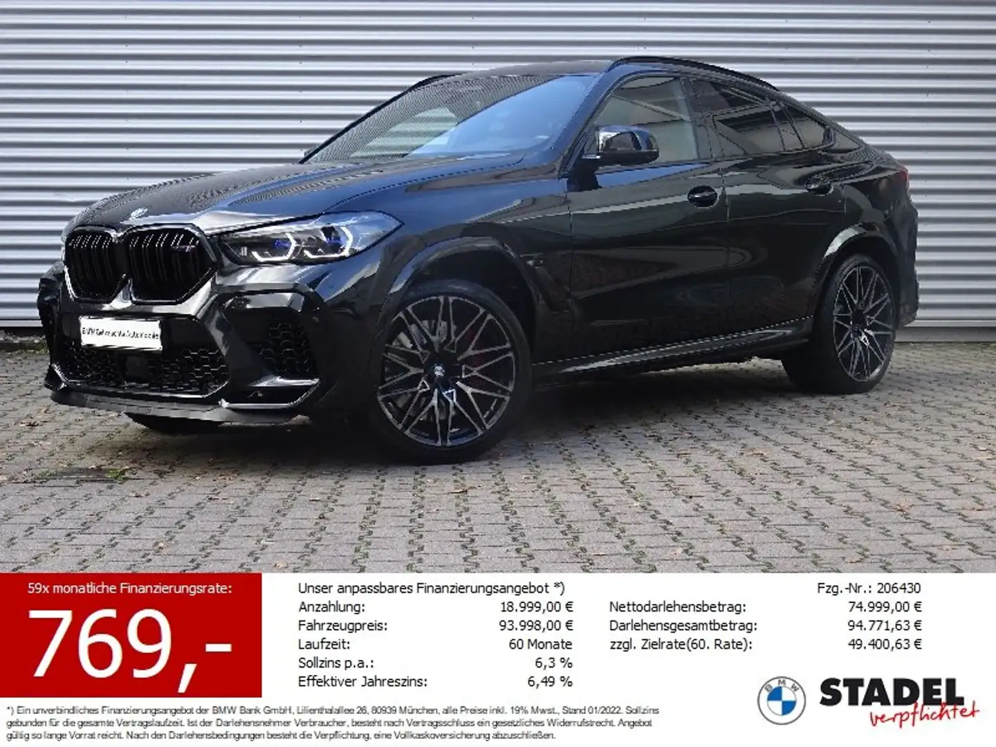 BMW X6 M Competition Drivers Package Sky-Lounge B&W Schwarz - 1