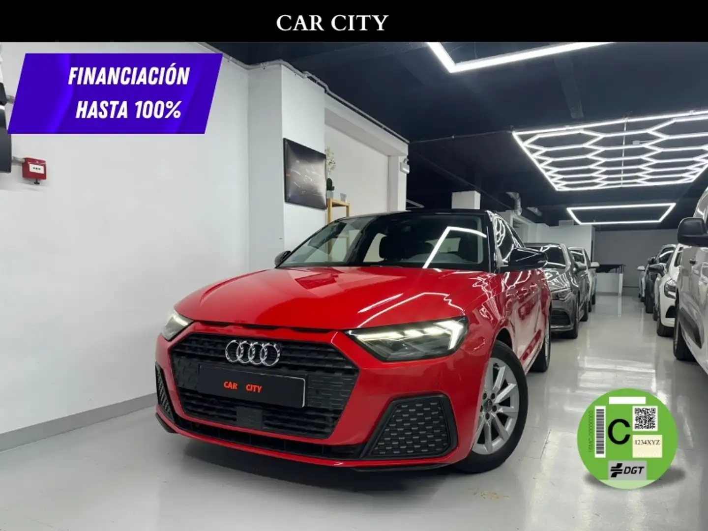 Audi A1 Sportback 30 TFSI Black line Rosso - 1