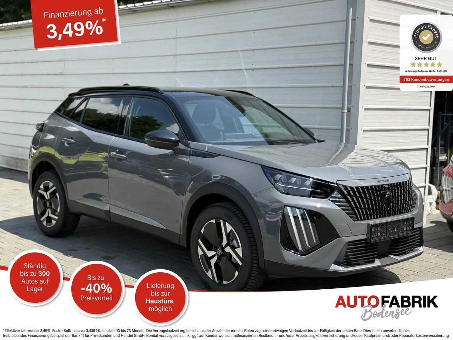 Peugeot 2008 GT HYBRID 145 e-DSC6 *Navi*ACC*Alcantara*SHZ*360°* Grau - 1