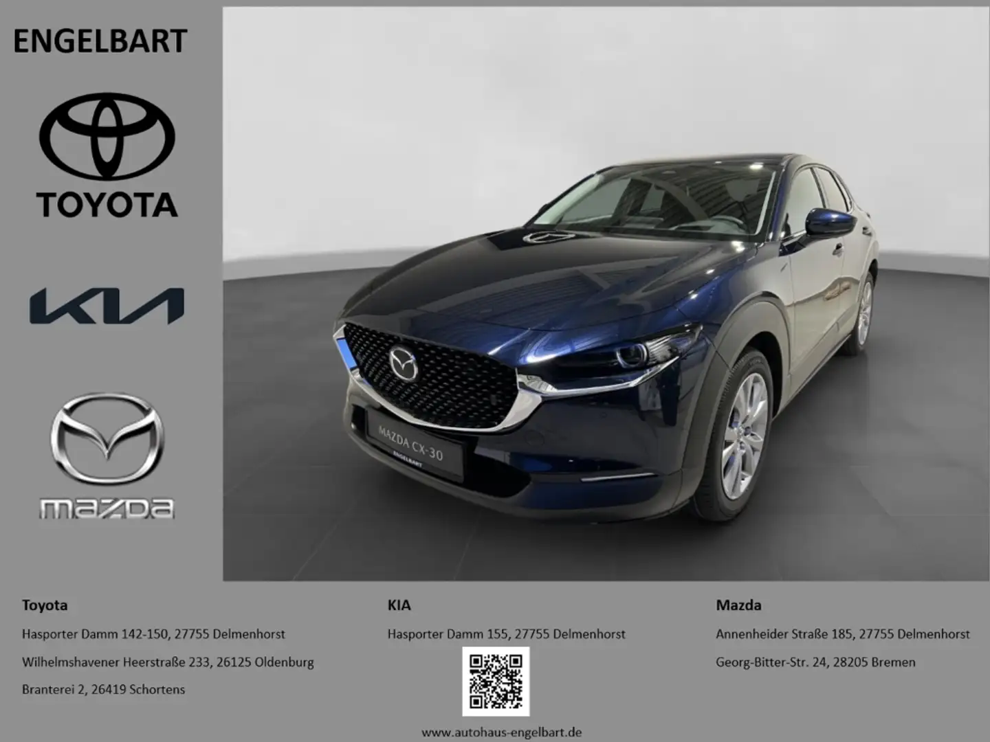 Mazda CX-30 Exclusive-Line 2.0 SKYACTIV-X ALEXA HEAD-UP HUD Na Blau - 1