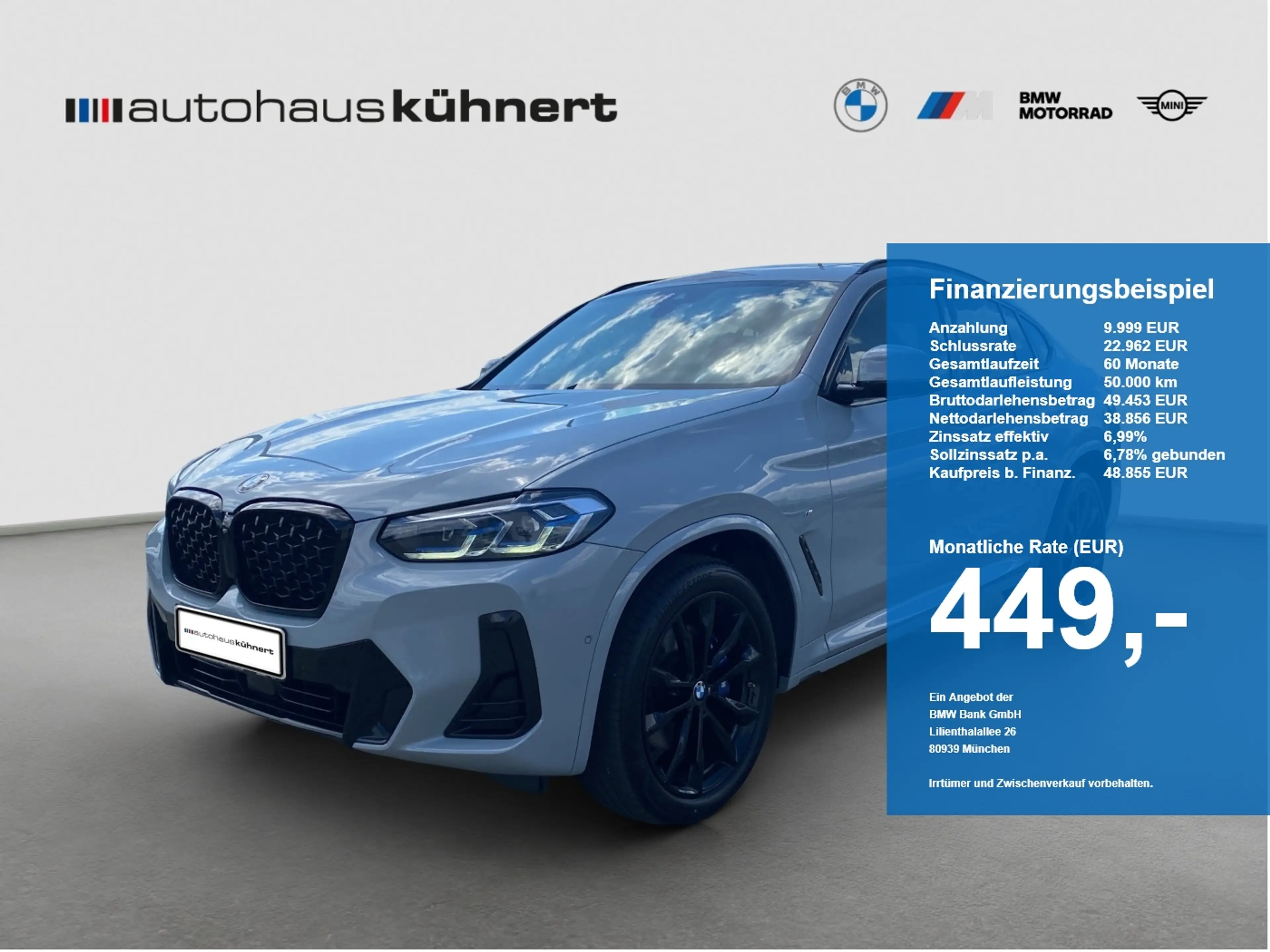BMW X4 xDrive30d //M-Sport/Laser/Pano-D/Head-Up