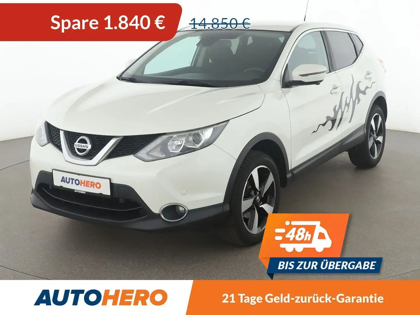 Nissan Qashqai 1.6 dCi N-Connecta*NAVI*CAM*PDC*SHZ*TEMPO* Wit - 1